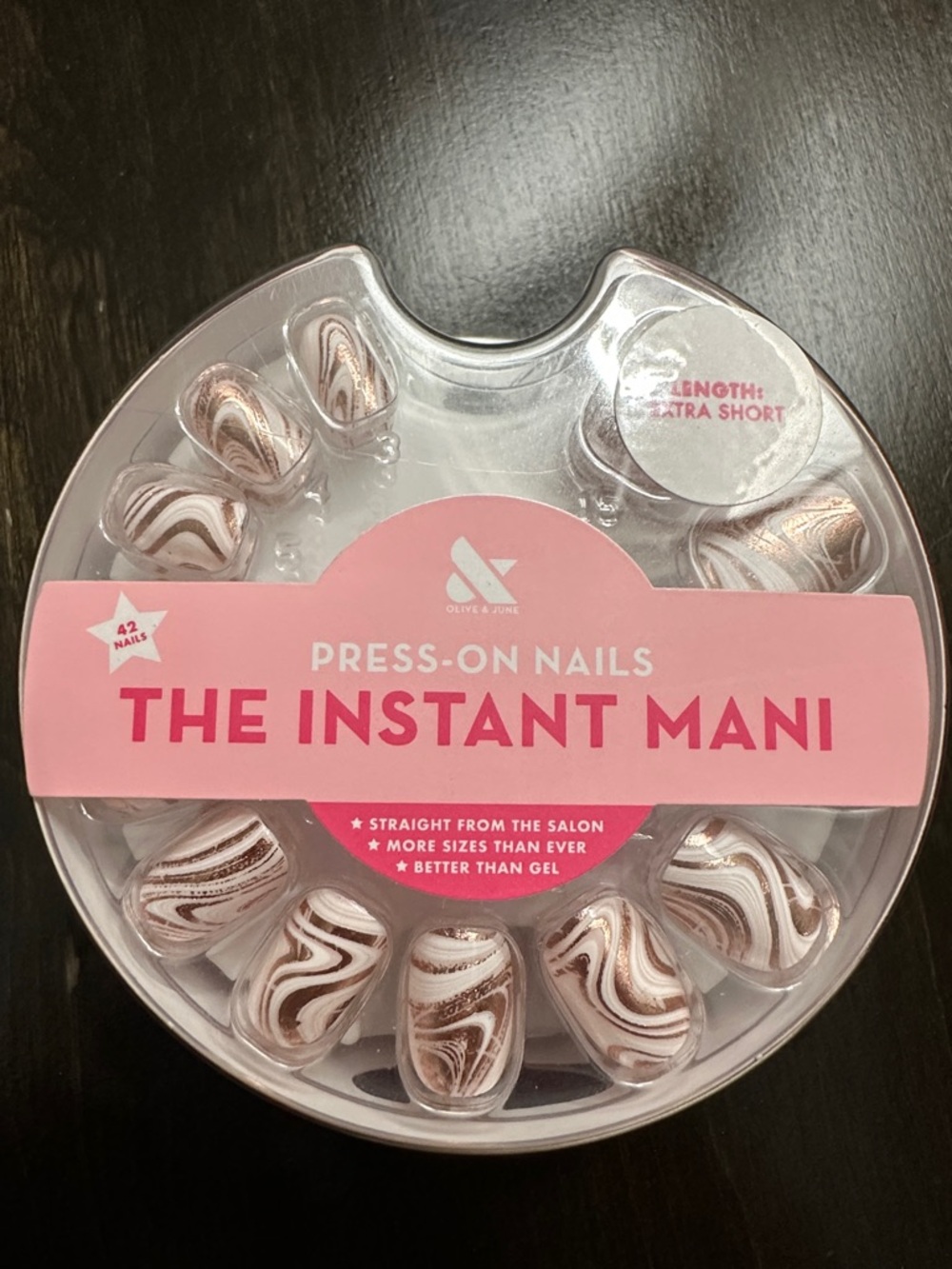 Olive & June The Instant Mani Press-On Nails - Pink Marble